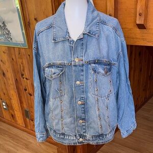 Universal Thread NWT size XL heavy denim jeans studded Blue Studded Jean Jacket